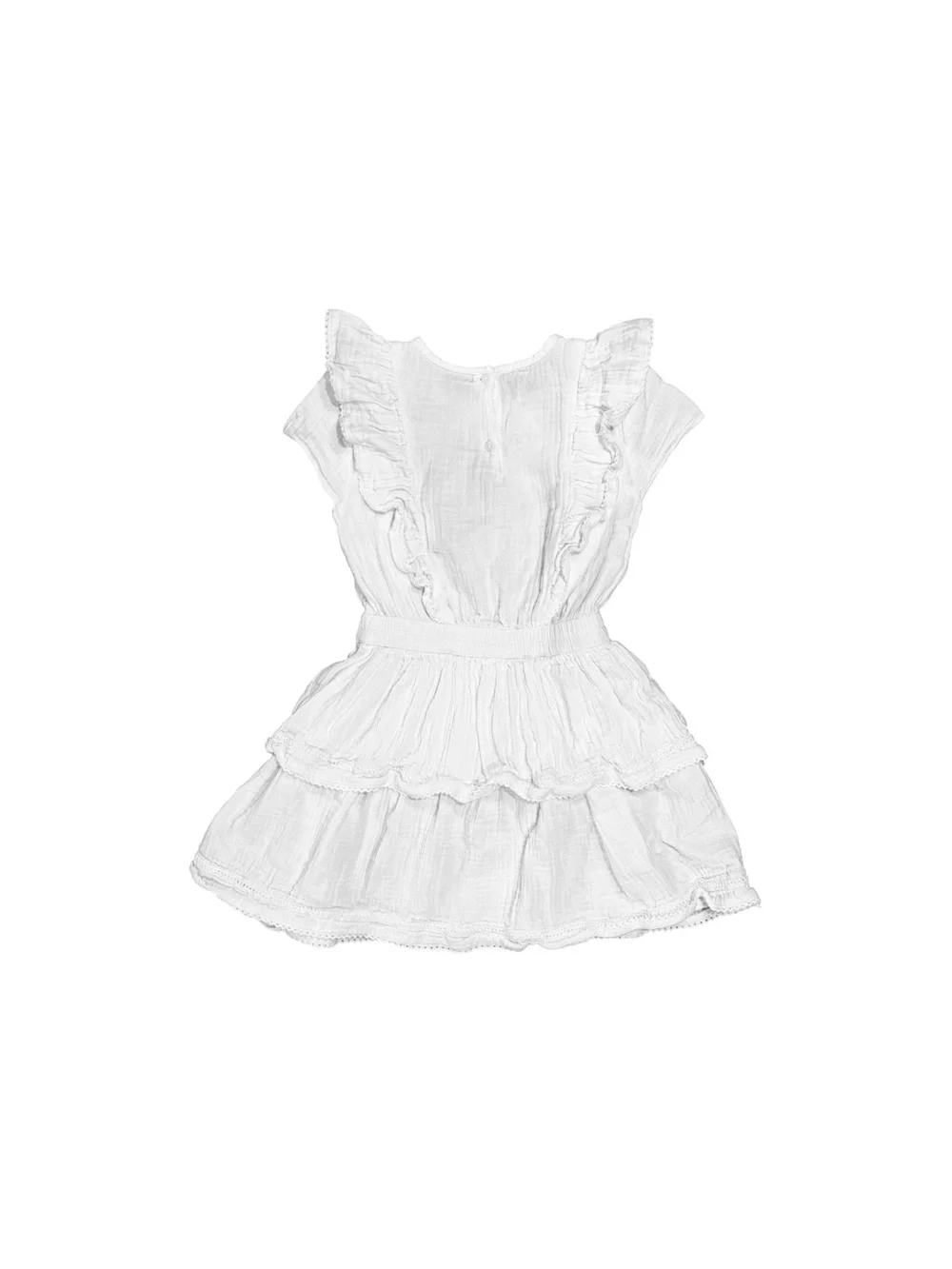 GAP Kids | White Girls Ruffle Tiered Dress Size Medium